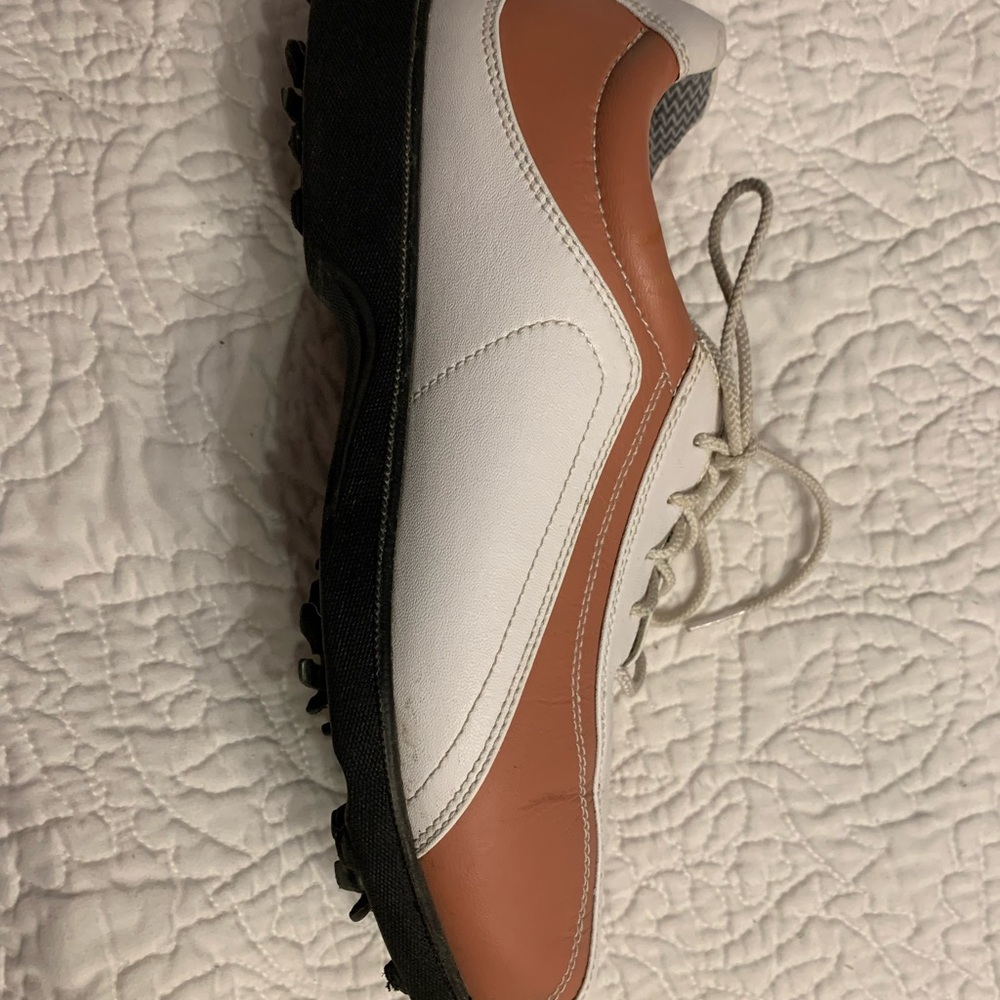 Southport White and Brown golf Shoe